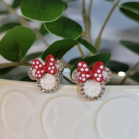 Minnie MicroCrystal Shimmer Stud Earrings, S925 - Picture 3 of 8